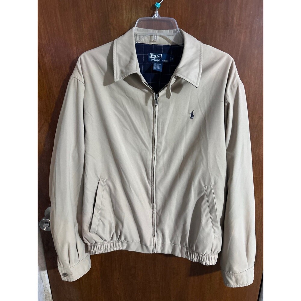 Polo Ralph Lauren Men's sz M Pony Plaid Lined Harrington Bomber Jacket